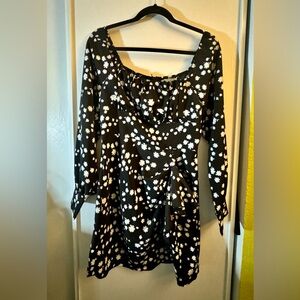 Mini skirt dress with sun flower print mint vanilla brand